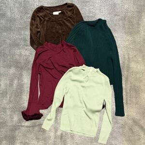 Womens Fall Earthy Long Sleeve Bundle of 4